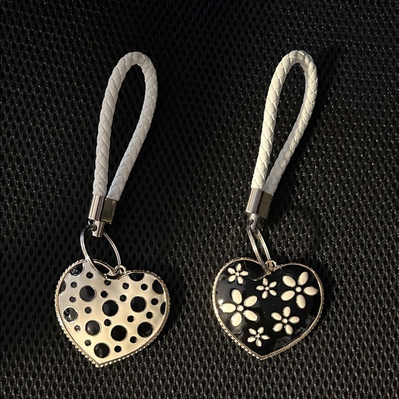 Betsey Johnson Accessories - Betsey Johnson Black and White Heart Keychain PICK ONE